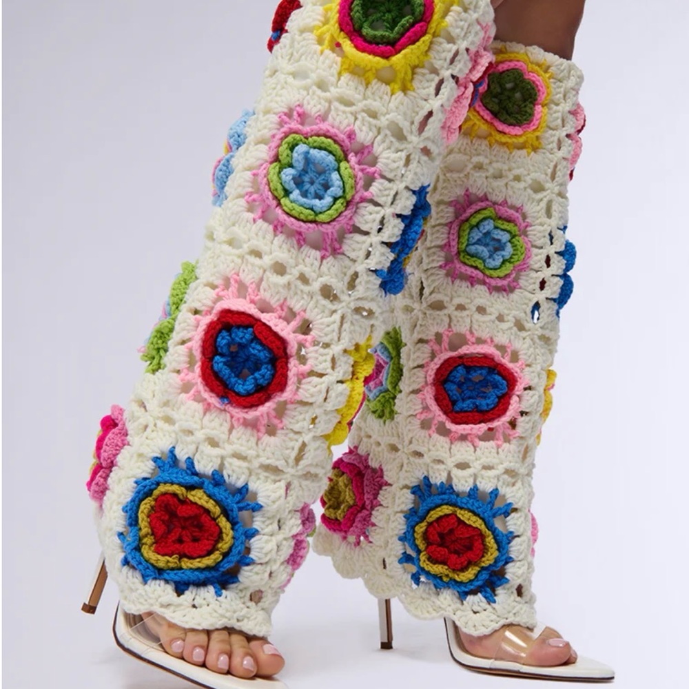 Crochet open-toe sandal boot